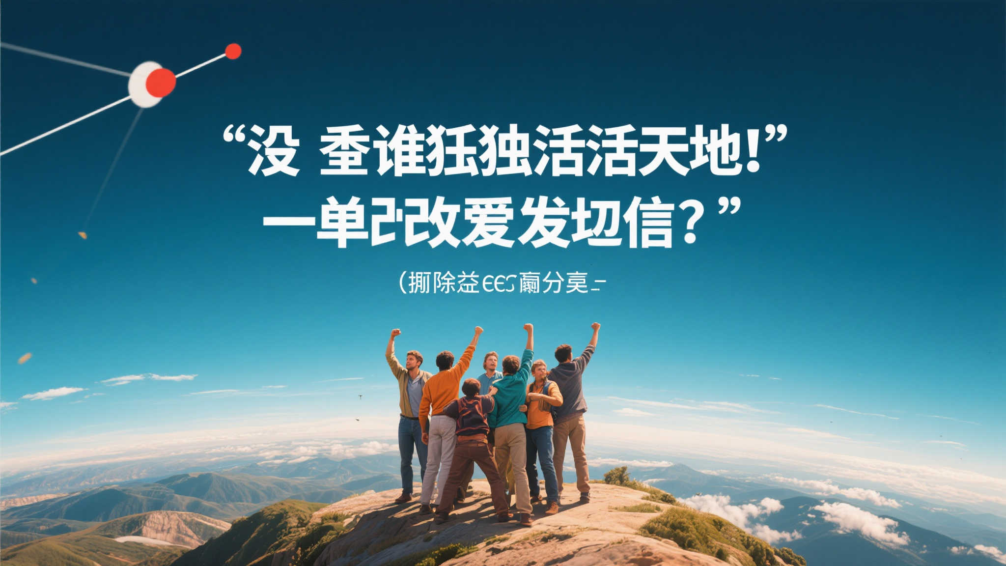 没谁独自活天地；单改命运支柱靠群携互信。